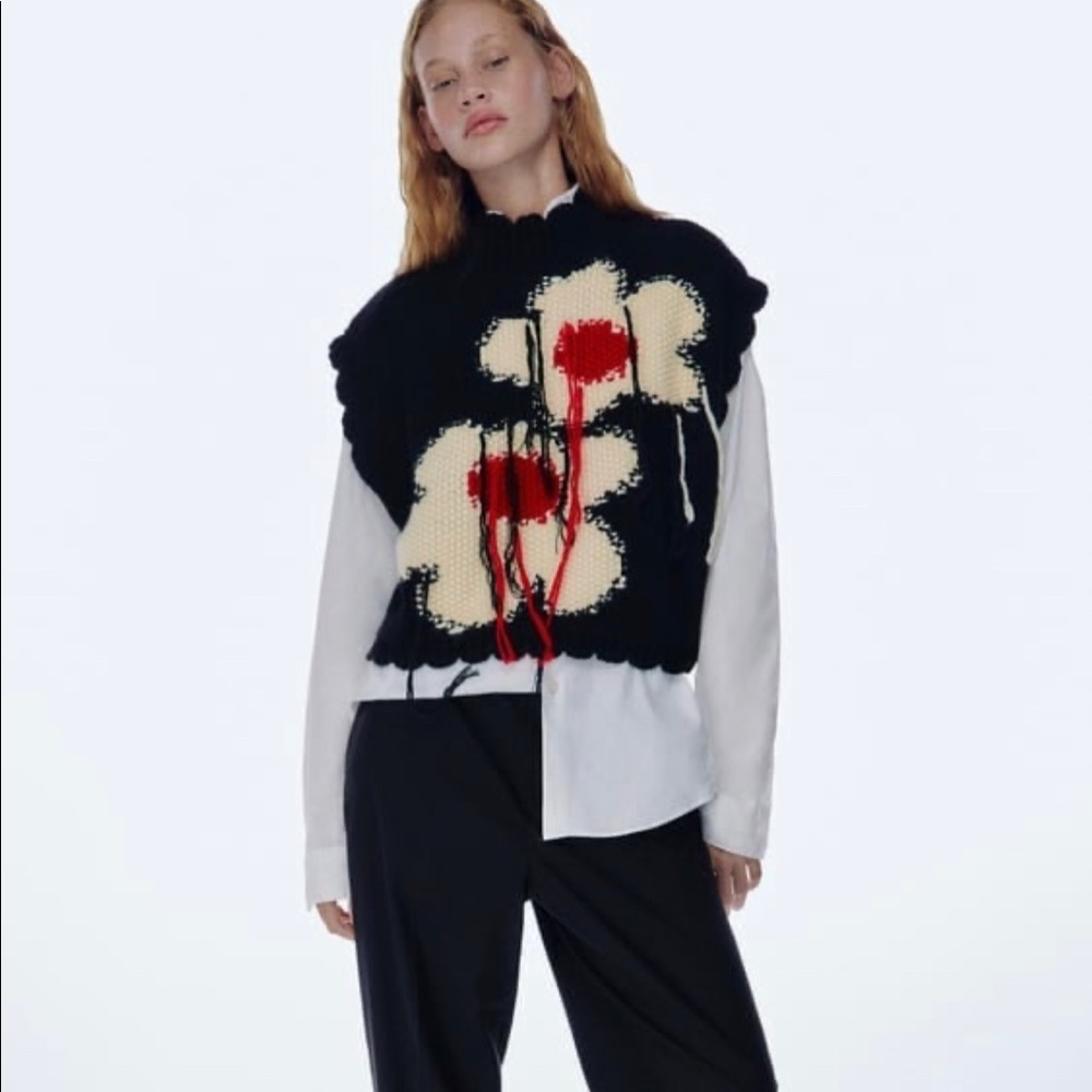 NWT Zara floral vest